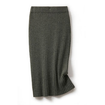 Wholesale 100% Cashmere Knitting Sweater Dresses with Pockets Women's Sweater Skirts.