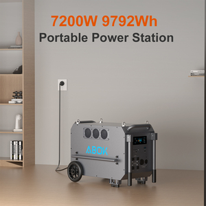 เครื่องกำเนิดไฟฟ้าพลังงานแสงอาทิตย์แบบพกพา ABOK 7200W LiFePO4 ความจุ 9792Wh สำหรับสำรองไฟบ้าน ระบบสำรองไฟทั้งหลัง สถานีไฟฟ้าพกพา 5000W สำหรับใช้งานนอกสถานที่ - Product Image 3