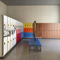 Panneau de casier en stratifié compact HPL de 12 mm, panneau imperméable pour casier de salle de sport scolaire