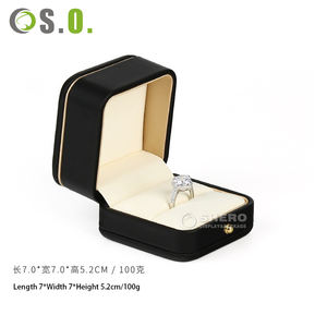 Caja de Joyería de Piel Sintética Negra y Blanca al por Mayor para Collares, Pulseras, Pendientes y Anillos con Logotipo Personalizado - Product Image 5