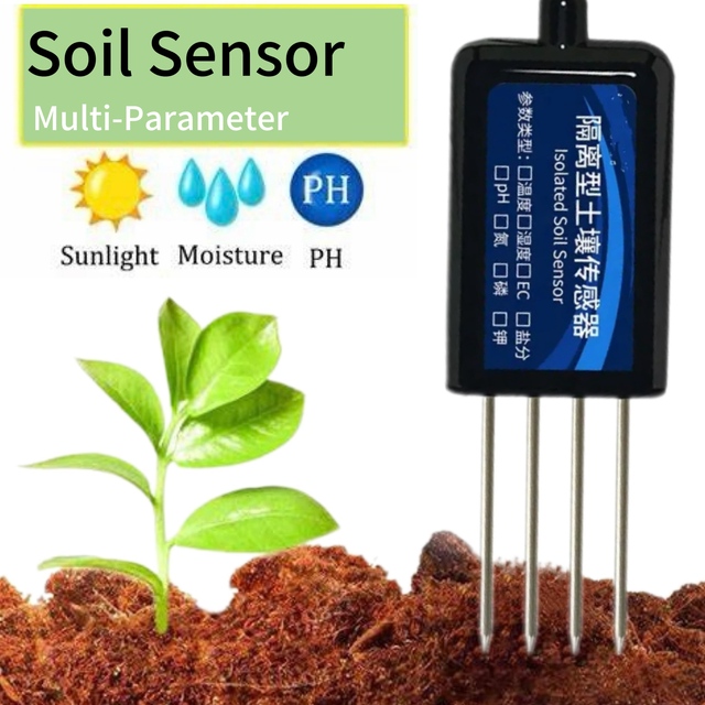 Certified Quality Plant Temperature Humidity Agriculture Moisture Analyzer NPK Equipment Ph Sensors Tester Soil Moisture Sensor