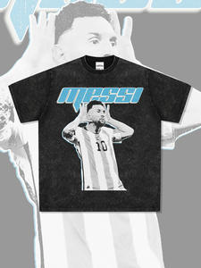 American Vintage for <span class=keywords><strong>Messi</strong></span> Impreso Heavy Cotton Crewneck <span class=keywords><strong>Sudadera</strong></span> Cross-Border Camiseta <span class=keywords><strong>de</strong></span> manga corta Oversized Casual Knitted - Product Image 6