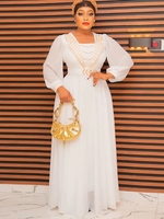 Abayas musulmanes de Dubaï pour femmes, robes longues en mousseline de soie, robes de soirée de mariage, robes de bal, vêtements islamiques, caftan marocain femme, boubou