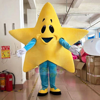 Costume de mascotte étoile jaune joyeux, taille XL adulte, personnalisable, unisexe, pour fêtes de carnaval, événements, cosplay (MOQ 1 pièce)
