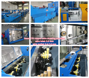 เครื่องวาดลวดทองแดงขนาดกลาง17D หงส์พร้อมเครื่องอบไฟ DC ด้วยเครื่องวาดลวดสูงสุด1800m/นาที - Product Image 6