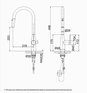 <span class=keywords><strong>Robinet</strong></span> de <span class=keywords><strong>cuisine</strong></span> monocommande en acier inoxydable 304, chaud/froid, à arc haute, à poser sur comptoir, design classique et moderne, rotation à 360 degrés, cartouche céramique - Product Image 6
