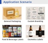 Rouleaux d'étiquettes transparentes personnalisées, autocollants imperméables pour l'emballage alimentaire et les bouteilles cosmétiques, étiquettes pour bouteilles de boissons et de jus