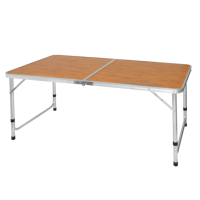 Table pliable en aluminium durable pour banquets extérieurs, barbecue et camping, moderne, portable, rectangulaire, MDF