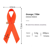 Épingles promotionnelles en ruban de satin 100 % polyester avec impression dorée pour la sensibilisation au cancer du sein et au VIH, idéales pour les événements et les collectes de fonds