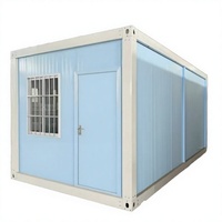 Casa Contenedor Prefabricada Desmontable de Acero con Revestimiento de Madera, Cabaña Modular, Mini Casa, Vivienda Auxiliar, Almacén Portátil, Alojamiento