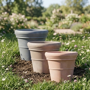 Pots de jardin d'extérieur en plastique transparents auto-arrosants pour bonsaïs <span class=keywords><strong>japonais</strong></span>, type Moka <span class=keywords><strong>Pot</strong></span>, 20 pots dorés pour usage au sol dans les centres commerciaux - Product Image 1