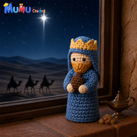 Ensemble de figurines amigurumi de la Vierge Marie en crochet fait main, poupée religieuse catholique en coton naturel, cadeau pour la fête des mères, Pâques