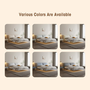 Fabbrica di lusso italiano minimalista in legno massello struttura moderna <span class=keywords><strong>camera</strong></span> <span class=keywords><strong>da</strong></span> <span class=keywords><strong>letto</strong></span> <span class=keywords><strong>mobili</strong></span> di alta qualità sospesa in pieno doppio <span class=keywords><strong>letto</strong></span> king size - Product Image 3