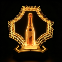 Présentoir de Bouteille LED Rechargeable pour Service VIP en Bar et Club, avec Logo OEM, Éclairage Multicolore, Glorificateur de Bouteille