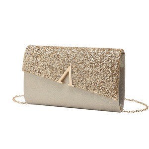 Sac de soirée élégant pour femme, pochette décorée de la lettre V, sac à main décontracté pour la vie quotidienne, sac à bandoulière pour occasions formelles - Product Image 1