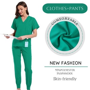 Men's And Women's Quick Drying Short Sleeve Surgical Scrub <b>Top</b> Unisex Moisture Wicking Hospital Uniforms - Product Image 4