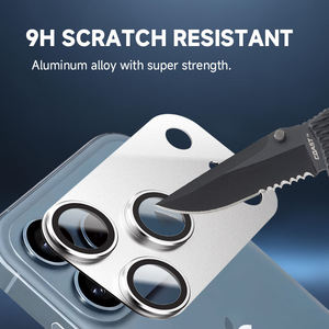Protection d'objectif de caméra en verre trempé diamanté à couverture intégrale personnalisée en usine pour iPhone 17 18 Pro Max (caméra arrière) - Product Image 2