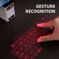 Nouvelle Banque d'alimentation multifonction R8 avec projection sans fil et mini clavier laser virtuel avec support