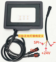 Projecteur/éclairage extérieur étanche RGB WS2811 DC24V SPI 3CH 10W 20W 30W 50W pour illuminer les murs et les arbres