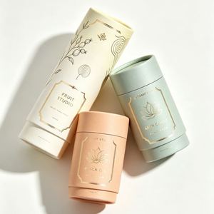 FUXI FX Custom Four-Color Printed Embossed Fragrance Paper Tube Box Premium Cardboard Container Sustainable Cosmetic Packaging - Product Image 4