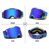 HX040 Lunettes de ski pour enfants à la mode Lunettes de sport d'extérieur d'hiver avec verres miroir Cadre PC coupe-vent pour le snowboard
