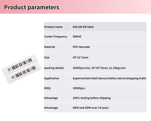Perakende Anti hırsızlık güvenlik etiketleri yumuşak etiket Am <span class=keywords><strong>Dr</strong></span> etiketi güvenlik Alarm etiketi - Product Image 6