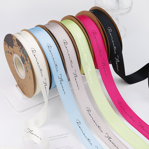 Romantic Flower Satin Ribbon 10mm Wedding Gift Wrapping Luxury Printed Silk Ribbon for Bouquet Cake Decoration - Product Image 3