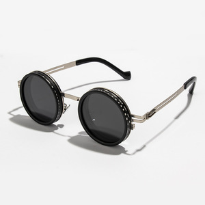 Huyo Adjustable 1-9 <b>Sunglasses</b> Fishing <b>Rounded</b> Polarized Glasses ND Filter Lenses Handcrafted Retro Metal Plastic Unisex Vintage - Product Image 5