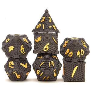 7 pièces/boîte argent coloriage par numéros <span class=keywords><strong>en</strong></span> alliage d'aluminium Poker dominos métal dés <span class=keywords><strong>jeu</strong></span> Poker dés ensemble boire Dados <span class=keywords><strong>jeu</strong></span> de société - Product Image 4