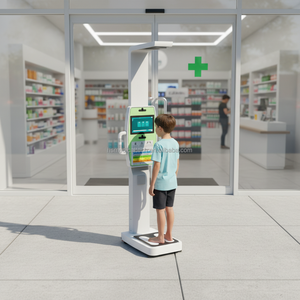 เครื่องชั่งน้ำหนักดิจิตอลอัลตราโซนิกสำหรับโรงพยาบาล ยี่ห้อ Huasheng รุ่น HS-X6 พร้อมวัด<span class=keywords><strong>ค่า</strong></span> <span class=keywords><strong>BMI</strong></span> ไขมันในร่างกาย และส่วนสูงสำหรับเด็ก - Product Image 2