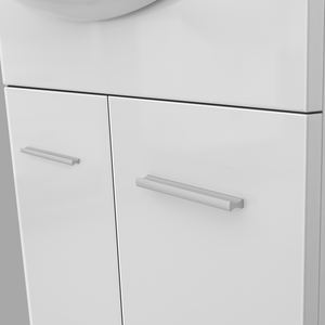 Fregadero curvo Tocador de baño Baño Doble puerta Almacenamiento Espejo Gabinete Moderno Montado en la pared para el hogar - Product Image 3