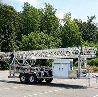 Q355B Galvanized Telescopic Mast Trailer Mounted Mobile Structure for Emergency Disaster Site Communication Trailer Tower