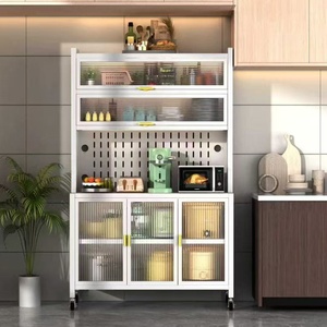 <span class=keywords><strong>Armoire</strong></span> de <span class=keywords><strong>rangement</strong></span> indépendante de 74 pouces avec grand comptoir et portes en verre ajustables, meubles de salle à manger - Product Image 2