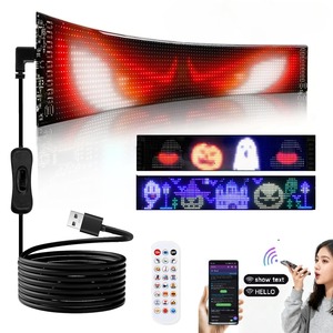 Led mắt cho xe tải LED ma trận Bảng điều chỉnh <span class=keywords><strong>RGB</strong></span> Led xe bảng điều chỉnh DIY lập trình Bluetooth App kiểm soát di chuyển quảng cáo ánh sáng - Product Image 1