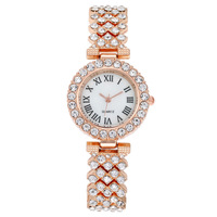 Bijoux de montre pour femmes en diamant gaufré romain à la mode populaire coffret d'accessoires de cadeau de luxe coffret de montre pour femmes à la mode