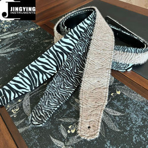 2025 Jingying Musique <span class=keywords><strong>Guitare</strong></span> Accessoires, Usine En Gros Zèbre Rayures En Cuir <span class=keywords><strong>Guitare</strong></span> Sangles pour <span class=keywords><strong>Guitare</strong></span> Acoustique et Électrique - Product Image 2