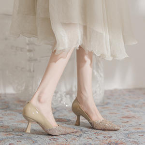 Zapatos de Tacón Alto de Charol para Mujer, Zapatos Brillantes con Punta en Pico para Fiestas, Bodas, Oficina y Eventos Nocturnos - Product Image 3