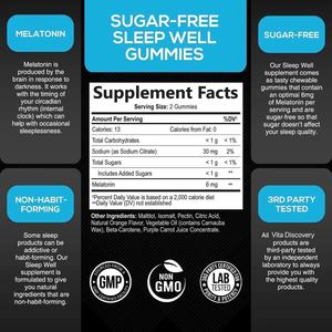 Gomitas para Dormir en Oferta <span class=keywords><strong>2026</strong></span>, Venta al por Mayor de Fábrica, Suplemento Personalizado de Melatonina para Adultos - Product Image 5