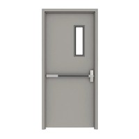 Porte coupe-feu en acier UL, simple ou double battant, porte de sortie d'urgence avec barre de poussée, porte d'accès sécurisée pour bâtiments publics et commerciaux