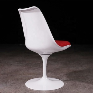 <span class=keywords><strong>Chaise</strong></span> pivotante Tulip sans dossier, rembourrage doux, pieds en fibre de verre et <span class=keywords><strong>fer</strong></span>, pivotante ronde, blanche, style antique, chaises de salle à manger - Product Image 3