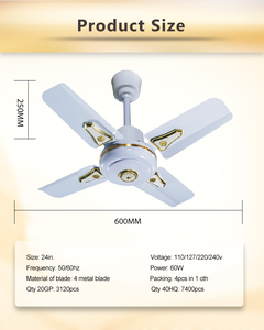 Ventilateur de plafond à <span class=keywords><strong>lame</strong></span> courte Orient de 24 pouces (600 mm) pour le Nigéria et le Ghana - Product Image 5