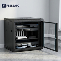 Armoire informatique robuste sur pied 32U avec portes ventilées pour le stockage de serveurs et l'équipement de montage en rack de télécommunications