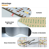 Panel de Lámina LED Flexible y Cortable PERFECT Ultra Delgado de 240*480 mm, SMD2835, 576 LED/PC, 2700K-6500K, Retroiluminación para Piedra Translúcida