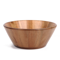 Bol de service en bois d'acacia pour salades fruits aliments noix bols en bois faits à la main de haute qualité bol de pâte à vendre