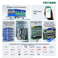 BMS TDT Lifepo4 16s 48v 7S 8S 16S 24V 15S 48V 50A 100A 150A 200A 300A para Almacenamiento de Energía Doméstica con LCD CAN UART RS485 WIFI BT