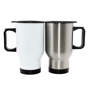 Vasos de Viaje de Acero Inoxidable con Recubrimiento de Sublimación Blanco Plateado de 450 ml, Botellas de Agua en Blanco <span class=keywords><strong>para</strong></span> Personalizar al <span class=keywords><strong>por</strong></span> Mayor - Product Image 5
