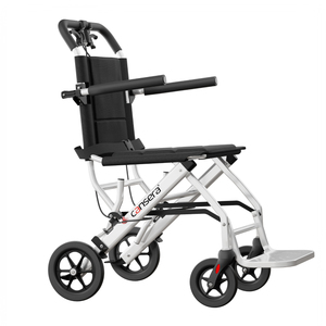 כסא גלגלים ידני מאלומיניום קל משקל מתקפל במחיר זול עם גלגלים מלאים 8 אינץ', מושב אוקספורד נושם, קל לשימוש ללא צורך בהרכבה - Product Image 3