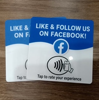 Plaque NFC en acrylique pour page sociale, page d'entreprise, lien par QR code, motif personnalisé, OEM ODM NTAG213, vente en gros