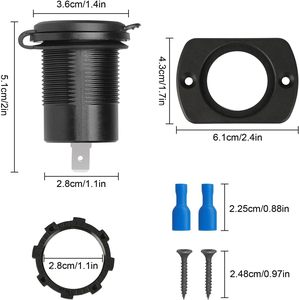 Cargador USB de 12V 30W con PD USB-C y QC 3.0, con Voltímetro LED para <span class=keywords><strong>Barco</strong></span>, Moto, RV - Product Image 3
