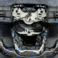 Volant de voiture en carbone forgé bleu personnalisé, adapté aux Toyota Hilux LC300 Hilux Fortuner Land Cruiser GR Corolla LC79